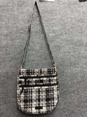 Vera Bradley Triple Zip Hipster Crossbody Bag in Cozy Plaid Neutral